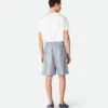 Short en cuir imprimé