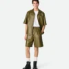 Short en cuir nappa