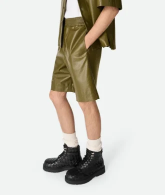 Short en cuir nappa