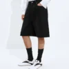 Short en denim noir délavé