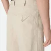Short en sergé de coton et lin