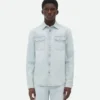 Surchemise en denim extra-décoloré