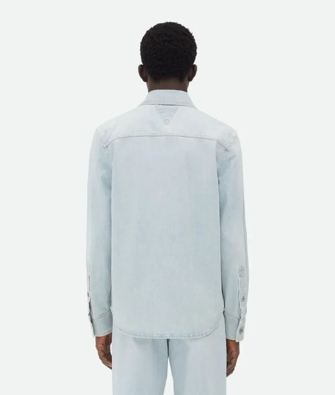 Surchemise en denim extra-décoloré
