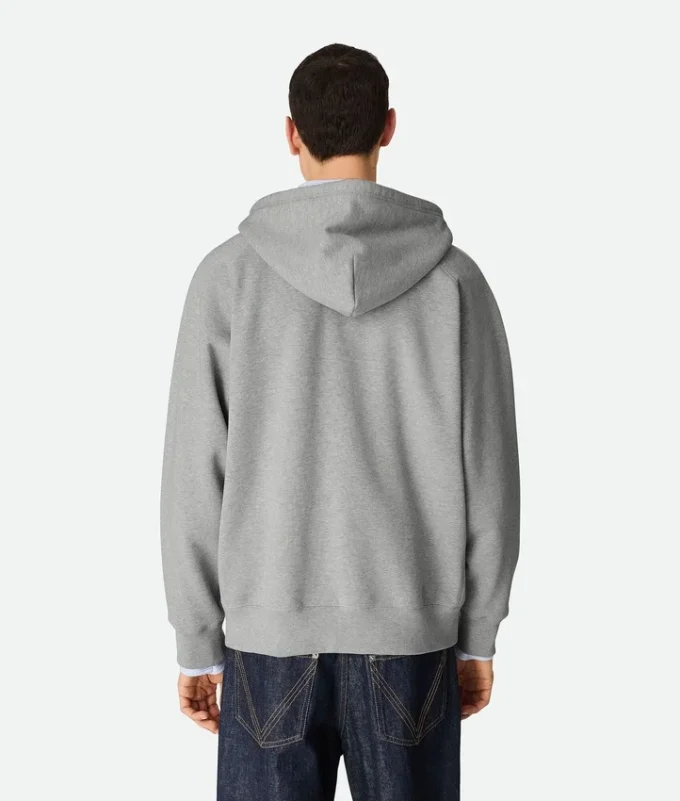Sweat à capuche zippé en molleton de coton