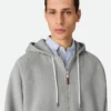 Sweat à capuche zippé en molleton de coton