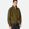 Sweat-shirt zippé en molleton de coton