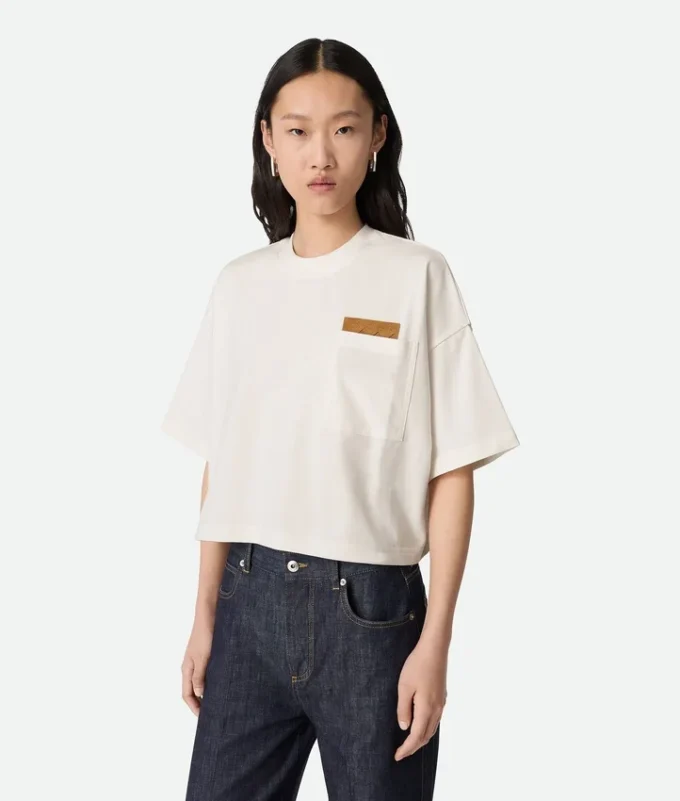 T-shirt court en jersey de coton T-shirt court en jersey de coton