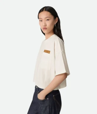 T-shirt court en jersey de coton