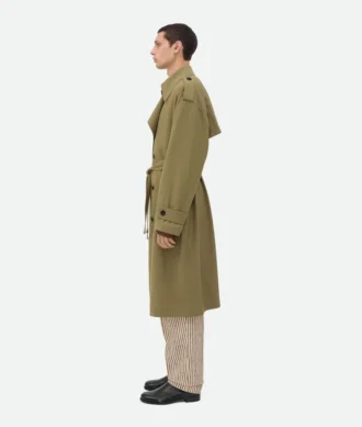 Trench-coat en laine fine