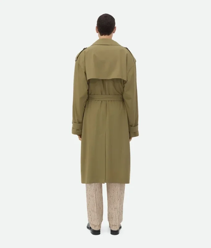 Trench-coat en laine fine