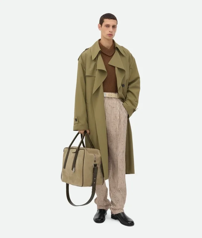 Trench-coat en laine fine