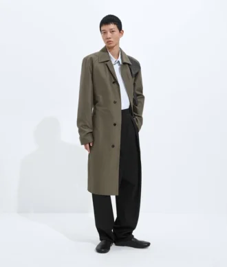 Trench-coat en soie et nylon