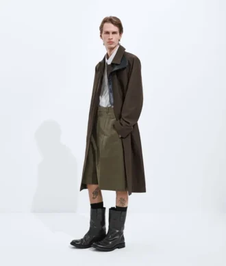 Trench-coat en soie et nylon