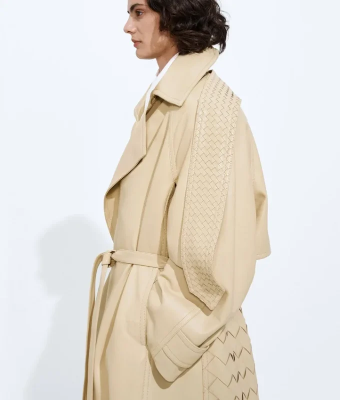 Trench en cuir semi-brillant Trench en cuir semi-brillant