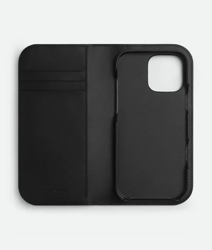Étui à rabat Intrecciato pour iPhone 16 Pro Max