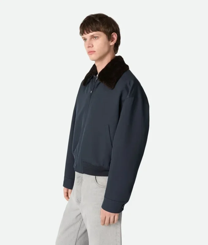 Veste aviateur en twill de soie et de coton Veste aviateur en twill de soie et de coton