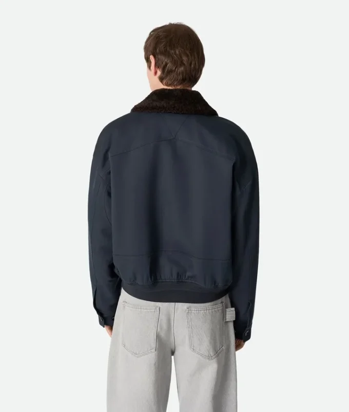 Veste aviateur en twill de soie et de coton Veste aviateur en twill de soie et de coton