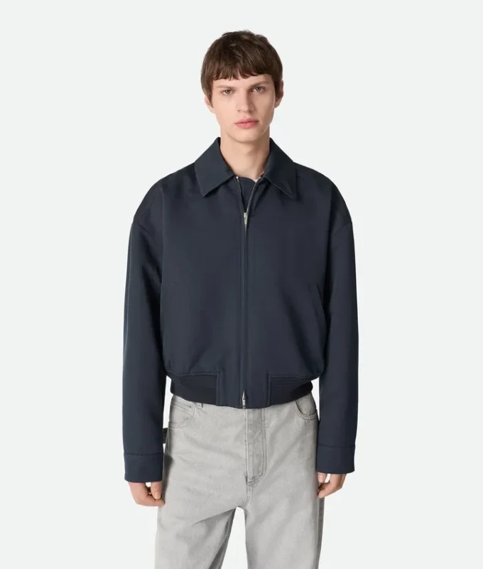 Veste aviateur en twill de soie et de coton Veste aviateur en twill de soie et de coton