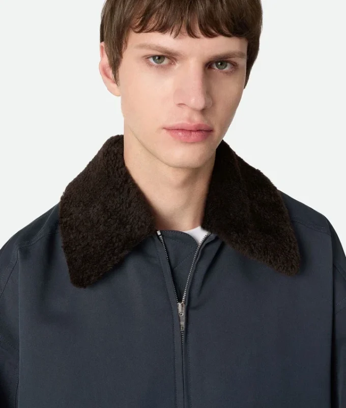 Veste aviateur en twill de soie et de coton Veste aviateur en twill de soie et de coton