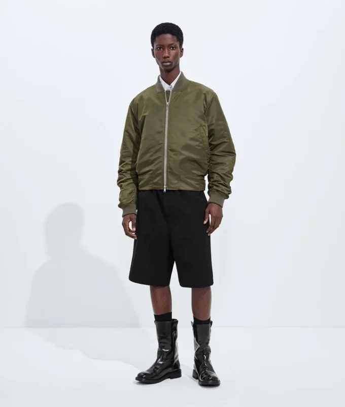 Veste aviateur matelassée en nylon Veste aviateur matelassée en nylon