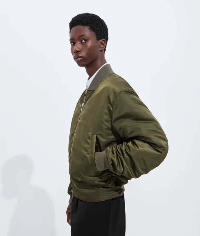 Veste aviateur matelassée en nylon Veste aviateur matelassée en nylon