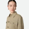 Veste chemise en viscose et soie Veste chemise en viscose et soie