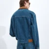 Veste en denim indigo taille moyenne