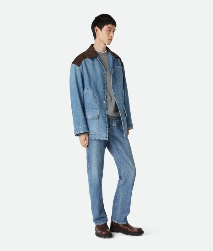 Veste en denim indigo vintage