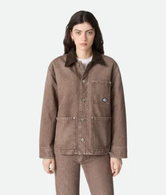 Veste en denim marron