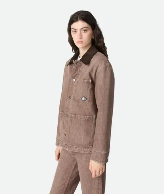 Veste en denim marron