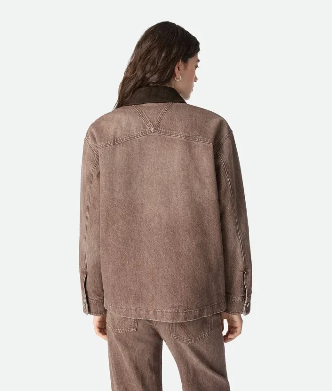 Veste en denim marron Veste en denim marron