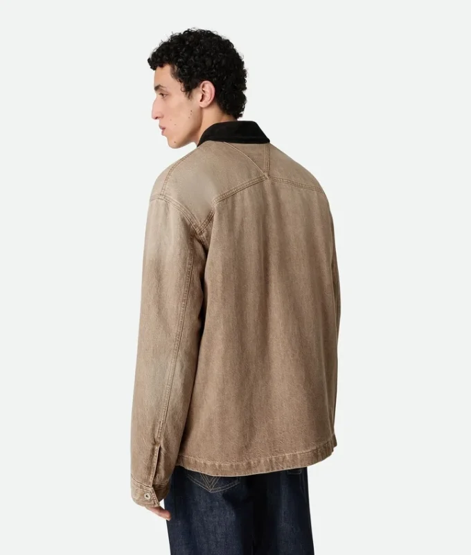 Veste en denim marron