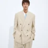 Veste en laine et coton