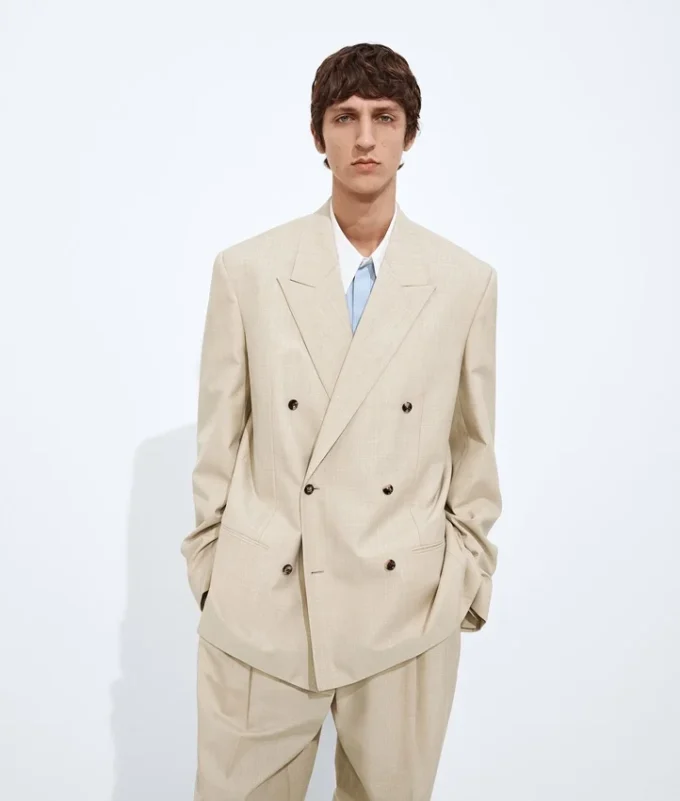Veste en laine et coton