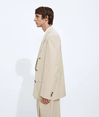 Veste en laine et coton