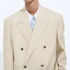 Veste en laine et coton