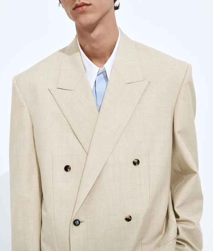 Veste en laine et coton