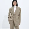 Veste en laine et lin mélangés Veste en laine et lin mélangés