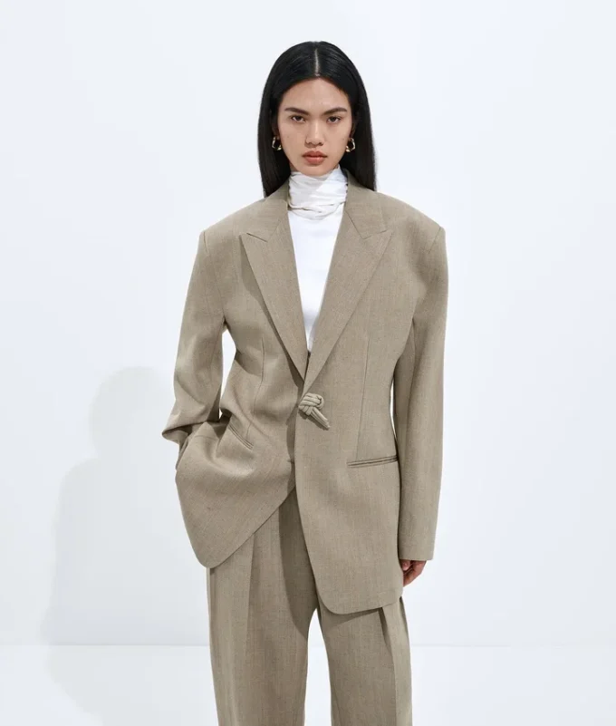 Veste en laine et lin mélangés Veste en laine et lin mélangés