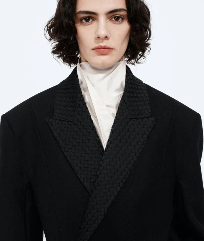 Veste en laine et mohair à fente Veste en laine et mohair à fente