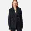 Veste en laine rayée