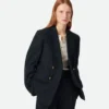 Veste en laine rayée