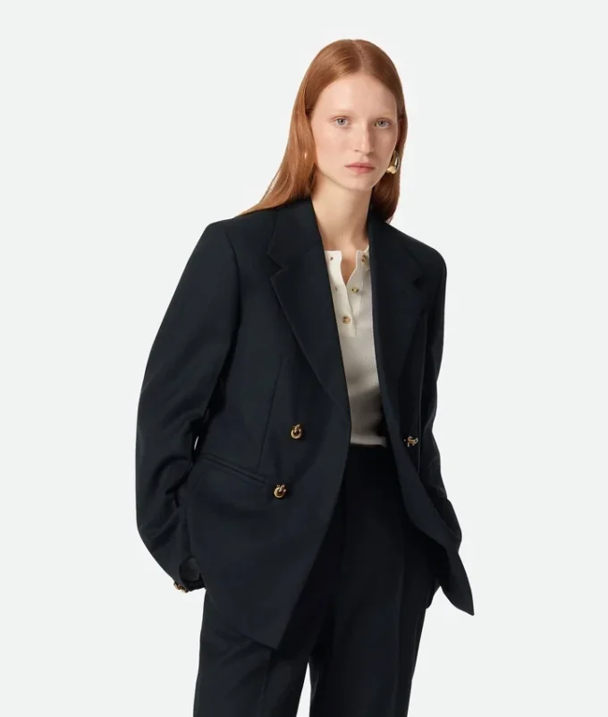 Veste en laine rayée