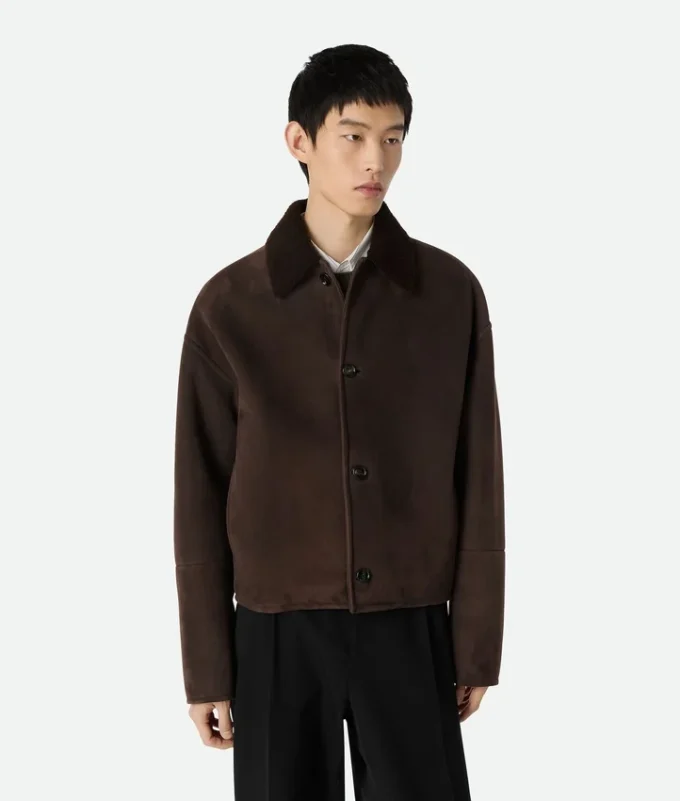 Veste en peau de mouton mérinos feutrée