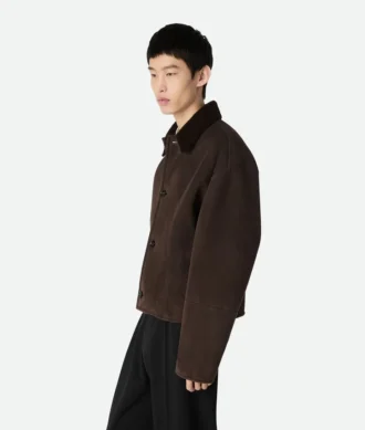 Veste en peau de mouton mérinos feutrée
