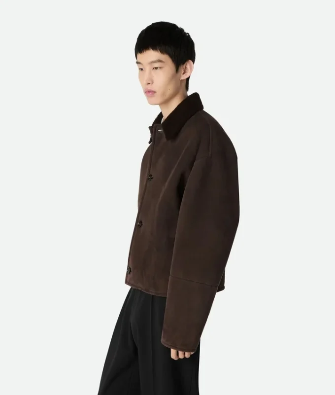 Veste en peau de mouton mérinos feutrée