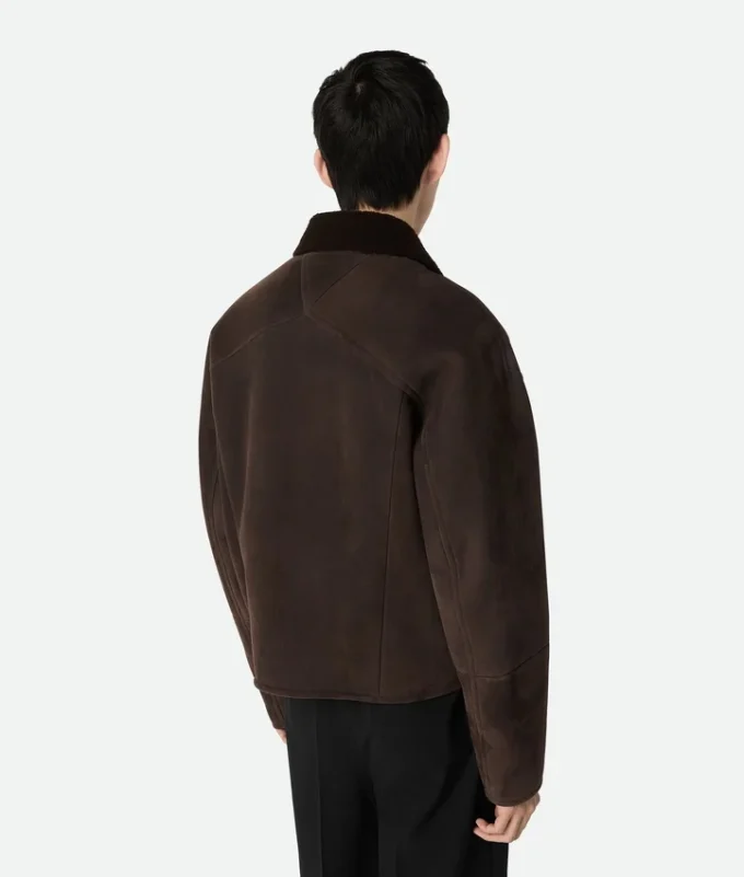 Veste en peau de mouton mérinos feutrée