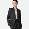 Veste en twill de laine Mouline